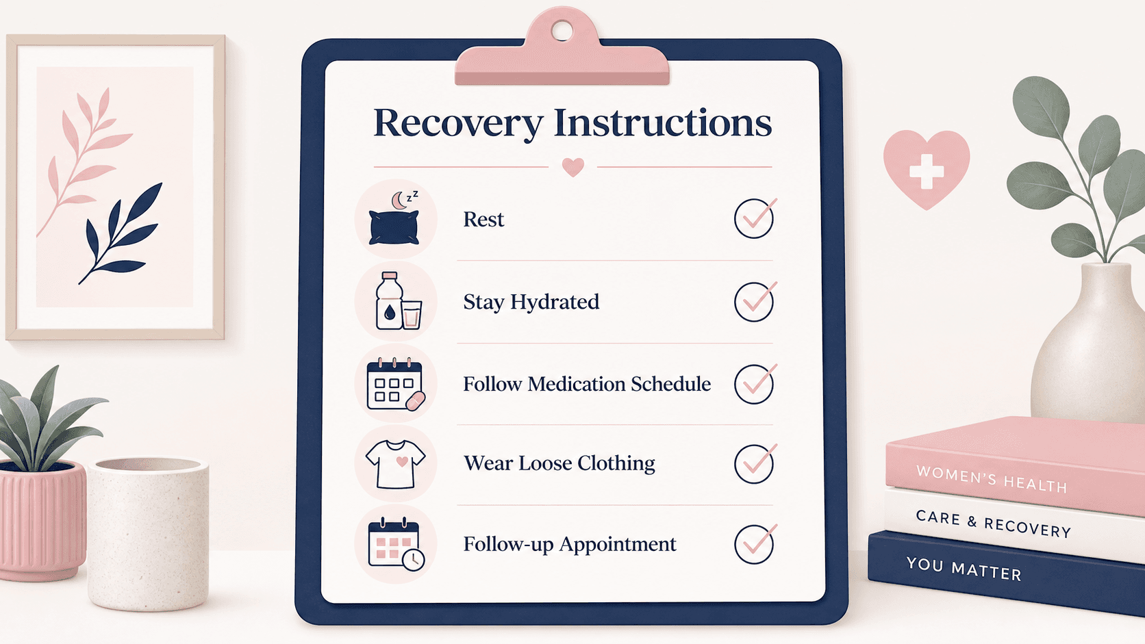 Labiaplasty recovery checklist with aftercare steps